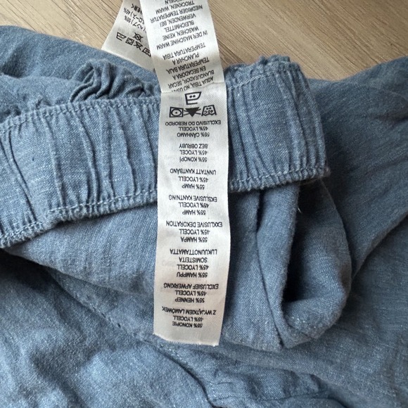 Patagonia Womens S Garden Island Hemp Pants Blue Drawstring Elastic Waist - Picture 6 of 13